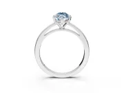 Solitaire Engagement Ring Setting for Fancy Blue Marquise Center with Basket Rail and Prong Head in Platinum