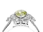 Halo Engagement Ring Setting for Fancy Yellow Marquise Center with Two-Strand Split Shank and Prong Head in Sterling Silver