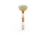 Fancy Yellow Asscher Cut and Emerald Cut Lab-Grown Diamond Toi et Moi Engagement Ring with Prong-Set Stones in Rose Gold