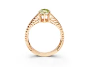 Split Shank Engagement Ring Setting for Fancy Yellow Marquise Center with Pave Split Shank and Prong Head in Rose Gold