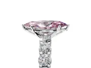 Shared-Prong Engagement Ring Setting for Fancy Pink Marquise Center with Graduated Accents and Prong Head in White Gold