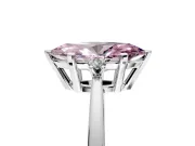 3 Stone Engagement Ring Setting for Fancy Pink Marquise Center with Low-Set Round Cut Accents and Prong Head in Platinum