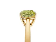Solitaire Engagement Ring Setting for Fancy Yellow Cushion Cut Center with Open Cathedral Shoulders and Prong Head in Yellow Gold