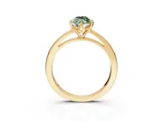 Solitaire Engagement Ring Setting for Fancy Green Marquise Center with Basket Rail and Prong Head in Yellow Gold