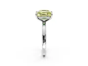 Fancy Yellow Asscher Cut and Emerald Cut Lab-Grown Diamond Toi et Moi Engagement Ring with Prong-Set Stones in Platinum