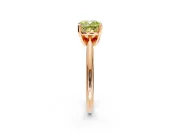 Solitaire Engagement Ring Setting for Fancy Yellow Cushion Cut Center with Knife Ridge Band and Claw Prong Head in Rose Gold
