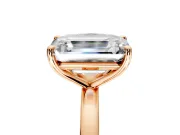Fancy Pink Cushion Cut and Emerald Cut Lab-Grown Diamond Toi et Moi Engagement Ring with Prong-Set Stones in Rose Gold