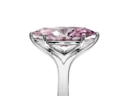Solitaire Engagement Ring Setting for Fancy Pink Marquise Center with Plain Split Shank and Prong Head in Sterling Silver