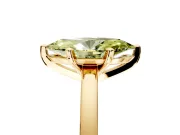 Solitaire Engagement Ring Setting for Fancy Yellow Marquise Center with Basket Rail and Prong Head in Yellow Gold