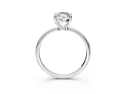 Minimalist Solitaire Engagement Ring Setting for Marquise Center with Thin Band and Prong Head in Platinum
