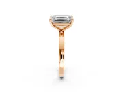 Fancy Pink Oval and Emerald Cut Lab-Grown Diamond Toi et Moi Engagement Ring with Prong-Set Stones in Rose Gold