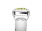 Solitaire Engagement Ring Setting for Fancy Yellow Princess Cut Center with Wide Band and Bezel Head in Platinum