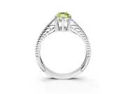 Split Shank Engagement Ring Setting for Fancy Yellow Marquise Center with Pave Split Shank and Prong Head in Platinum