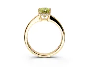 Solitaire Engagement Ring Setting for Fancy Yellow Radiant Cut Center with Channel-Set Accent Band and Prong Head in Yellow Gold