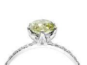 Solitaire Engagement Ring Setting for Fancy Yellow Marquise Center with Fine Pave Accents and Prong Head in Platinum