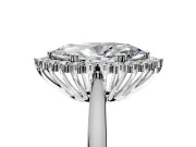 Starburst Halo Engagement Ring Setting for Marquise Center with Thin Round-Wire Band and Prong Head in Sterling Silver