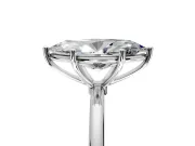 Solitaire Engagement Ring Setting for Marquise Center with Straight Thin Band and Prong Head in Platinum