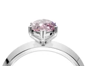 Solitaire Engagement Ring Setting for Fancy Pink Marquise Center with Wide Knife Ridge Band and Prong Head in Platinum