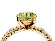 Rope Engagement Ring Setting for Fancy Yellow Round Cut Center with Accent Shoulders and Prong Head in Yellow Gold