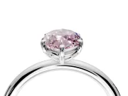 Low-Set Solitaire Engagement Ring Setting for Fancy Pink Marquise Center with Thin Plain Band and Prong Head in Platinum
