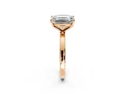 Cushion Cut and Emerald Cut Lab-Grown Diamond Toi et Moi Engagement Ring with Prong-Set Stones in Rose Gold