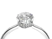 Hidden Halo Engagement Ring Setting for Marquise Center with Wide Flat Plain Band and Prong Head in Sterling Silver