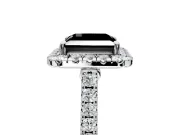 Halo Engagement Ring Setting for Fancy Black Princess Cut Center with Narrowing Pave Band and Prong Head in Platinum