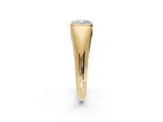 Tension Engagement Ring Setting for Cushion Cut Center with Wide Tapered Band and Tension Head in Yellow Gold
