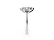 Solitaire Engagement Ring Setting for Marquise Center with Knife Ridge Band and Claw Prong Head in Platinum