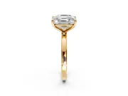 Asscher Cut and Emerald Cut Lab-Grown Diamond Toi et Moi Engagement Ring with Prong-Set Stones in Yellow Gold