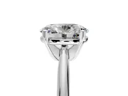 Solitaire Engagement Ring Setting for Oval Center with Knife Ridge Band and Claw Prong Head in Platinum