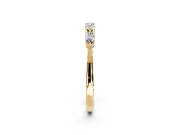 Marquise and Round Cut Lab-Grown Diamond 5 Stone Half Eternity Wedding Band with Prong Setting in Yellow Gold