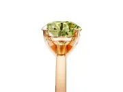 Solitaire Engagement Ring Setting for Fancy Yellow Round Cut Center with Basket Rail and Prong Head in Rose Gold