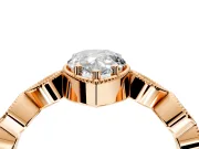 Vintage Station Engagement Ring Setting for Pear-Shaped Center with Accents and Prong Head in Rose Gold