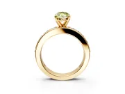 Solitaire Engagement Ring Setting for Fancy Yellow Marquise Center with Channel-Set Accents and Prong Head in Yellow Gold