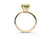 Minimalist Solitaire Engagement Ring Setting for Fancy Yellow Radiant Cut Center with Thin Band and Prong Head in Yellow Gold