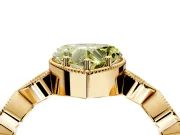 Vintage Station Engagement Ring Setting for Fancy Yellow Heart-Shaped Center with Accents and Prong Head in Yellow Gold
