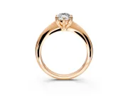 Solitaire Engagement Ring Setting for Marquise Center with Reverse Tapered Band and Prong Head in Rose Gold