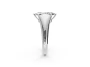 Tension Engagement Ring Setting for Marquise Center with Wide Tapered Band and Tension Head in Platinum