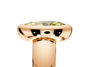 Solitaire Engagement Ring Setting for Fancy Yellow Marquise Center with Wide Band and Bezel Head in Rose Gold