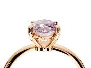 Minimalist Solitaire Engagement Ring Setting for Fancy Pink Marquise Center with Thin Band and Prong Head in Rose Gold