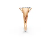 Tension Engagement Ring Setting for Marquise Center with Wide Tapered Band and Tension Head in Rose Gold