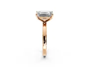 Fancy Yellow Emerald Cut and Emerald Cut Lab-Grown Diamond Toi et Moi Engagement Ring with Prong-Set Stones in Rose Gold