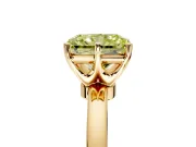 Solitaire Engagement Ring Setting for Fancy Yellow Radiant Cut Center with Plain Band and Tulip Prong Head in Yellow Gold