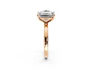 Fancy Green Round Cut and Emerald Cut Lab-Grown Diamond Toi et Moi Engagement Ring with Prong-Set Stones in Rose Gold