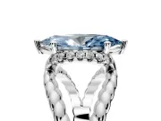 Halo Engagement Ring Setting for Fancy Blue Marquise Center with Rope Twist Split Shank and Prong Head in Platinum