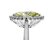Starburst Halo Engagement Ring Setting for Fancy Yellow Marquise Center with Thin Round-Wire Band and Prong Head in Sterling Silver