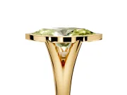 Solitaire Engagement Ring Setting for Fancy Yellow Marquise Center with V Split Shank and Bezel Head in Yellow Gold