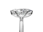 Hidden Halo Engagement Ring Setting for Marquise Center with Thin Rounded Band and Prong Head in Sterling Silver