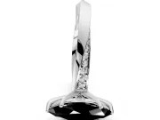 Side Accent Engagement Ring Setting for Fancy Black Marquise Center with Accent Shoulders and Prong Head in Sterling Silver